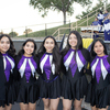 Spearman color guard team members: Mayra Rodriguez, Kaylynn Enriques, Noelia Enriquez, Ana Ordonez and Sarahi Anguiano Friday night at the Lynx game in Canadian sporting their new uniforms on the eve of band competition.